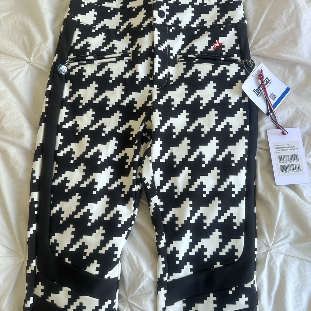 Perfect moment Black and White Houndstooth ski/ snow Pants